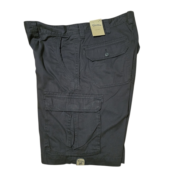 St. Johns Bay Gray Cargo Shorts - Picture 3 of 5